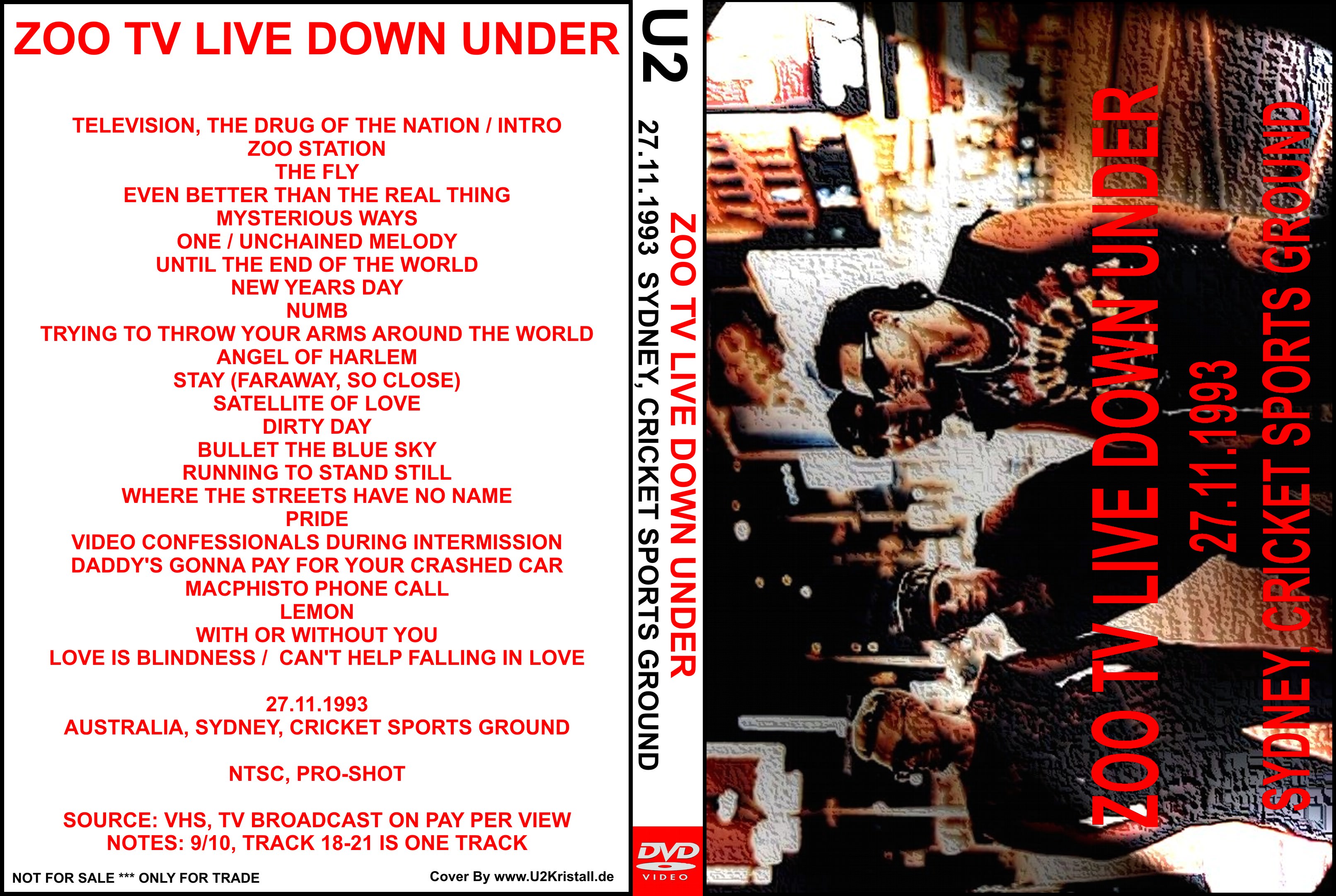 U2gigs cover » Video » DVD » 1991-1996 - Zoo TV Tour » 08 - 1993 - 5th Leg - Rest Of The World